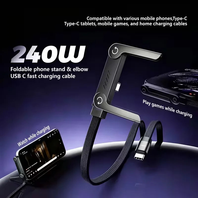 Cable de carga trenzado de alta potencia tipo C 240W