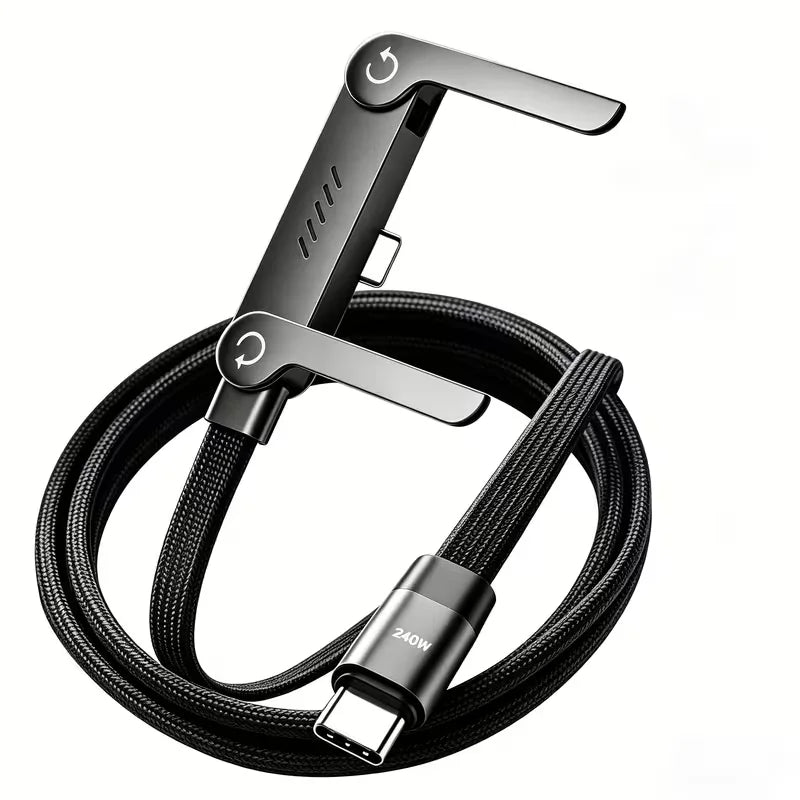 Cable de carga trenzado de alta potencia tipo C 240W